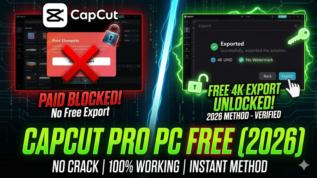 Разблокируйте CapCut Pro БЕСПЛАТНО на ПК: забудьте о водяных знаках и взломах НАВСЕГДА! ✨