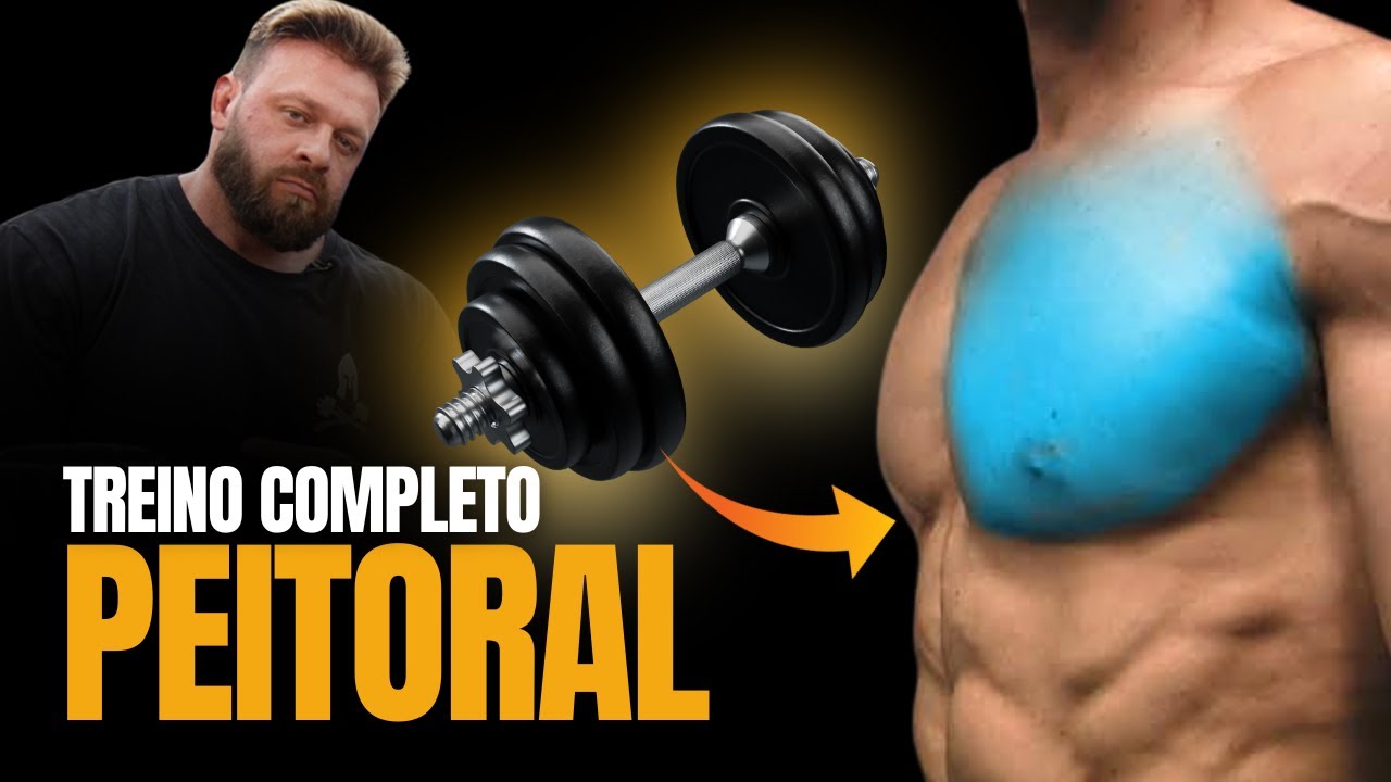 4 MELHORES Exercícios para PEITORAL utilizando somente HALTERES