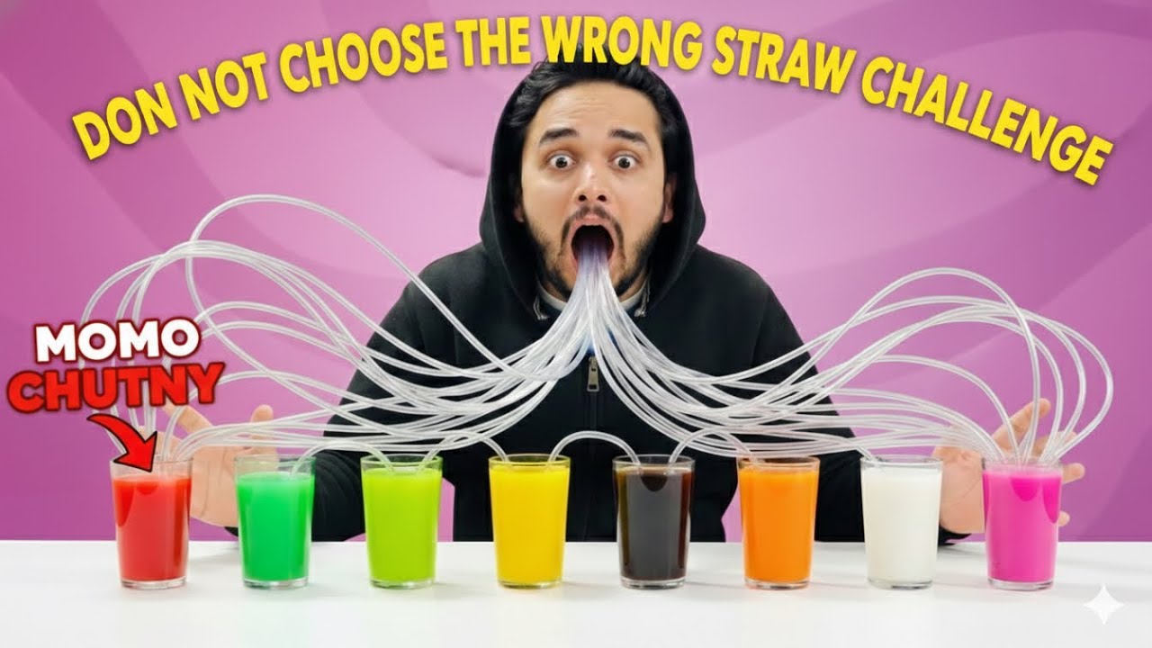 Don’t Choose The Wrong Straw Challenge 😱Cold Drink Challenge 