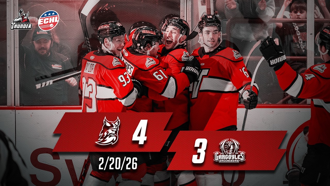 2/20/26 Highlights Greensboro Gargoyles 3 - Adirondack Thunder 4