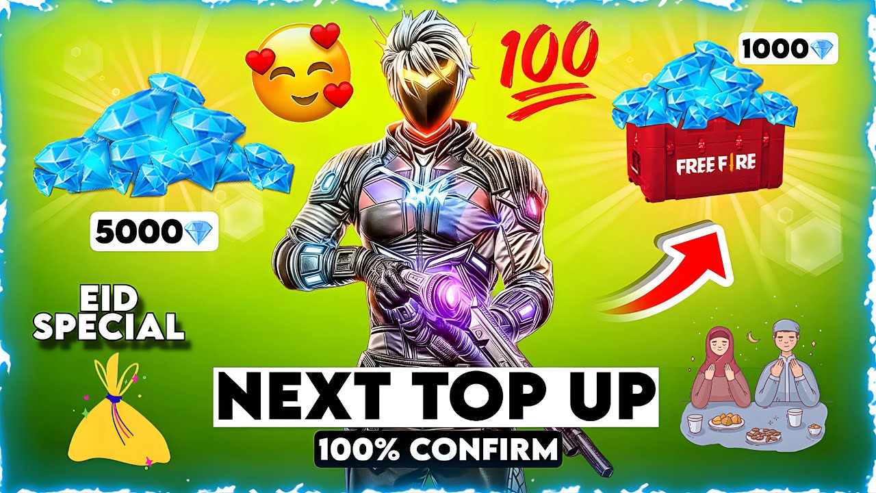 🔥 Free Fire Next Top Up Event &ndash; Win Up To 5000 FREE Diamonds | Eid Special Event! 💎