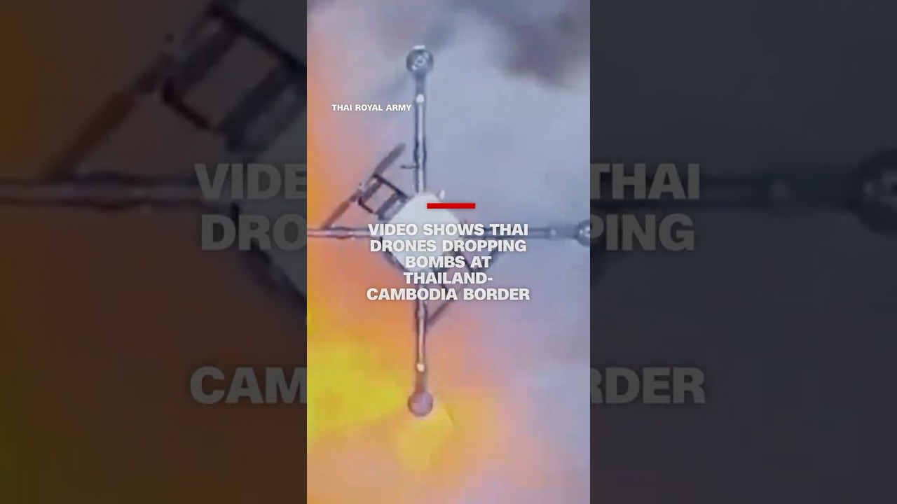 Video shows Thai drones dropping bombs at Thailand-Cambodia border