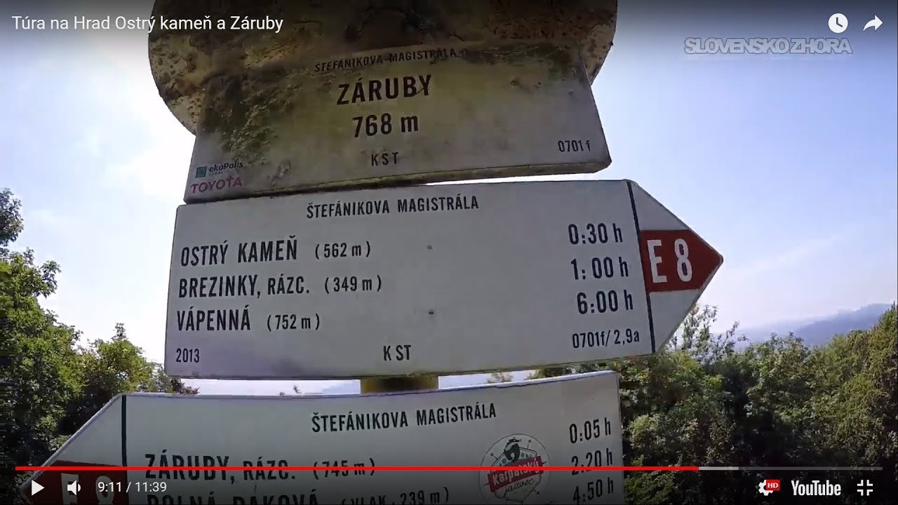 Túra na Hrad Ostrý kameň a Záruby - Štefánikova magistrála
