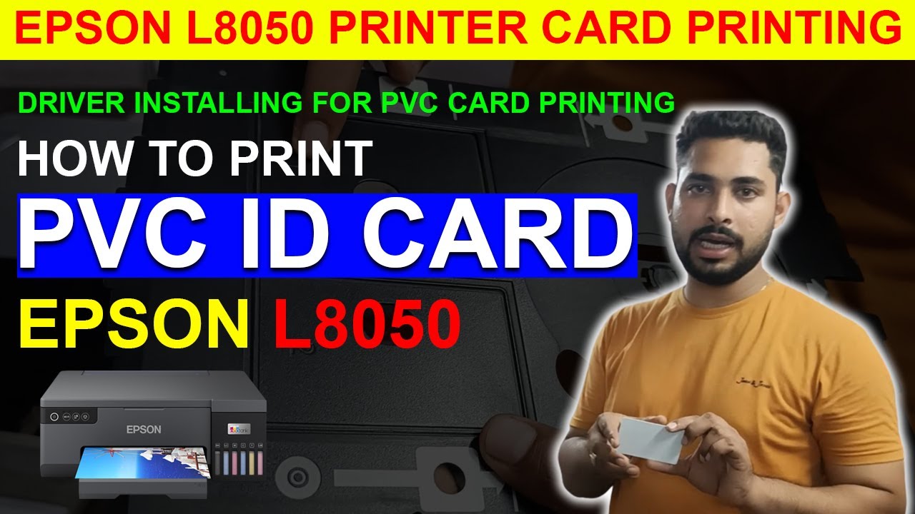 Epson L8050 PVC card Printing using PVC card printing Software Directly Form PDF | PVC card Printer