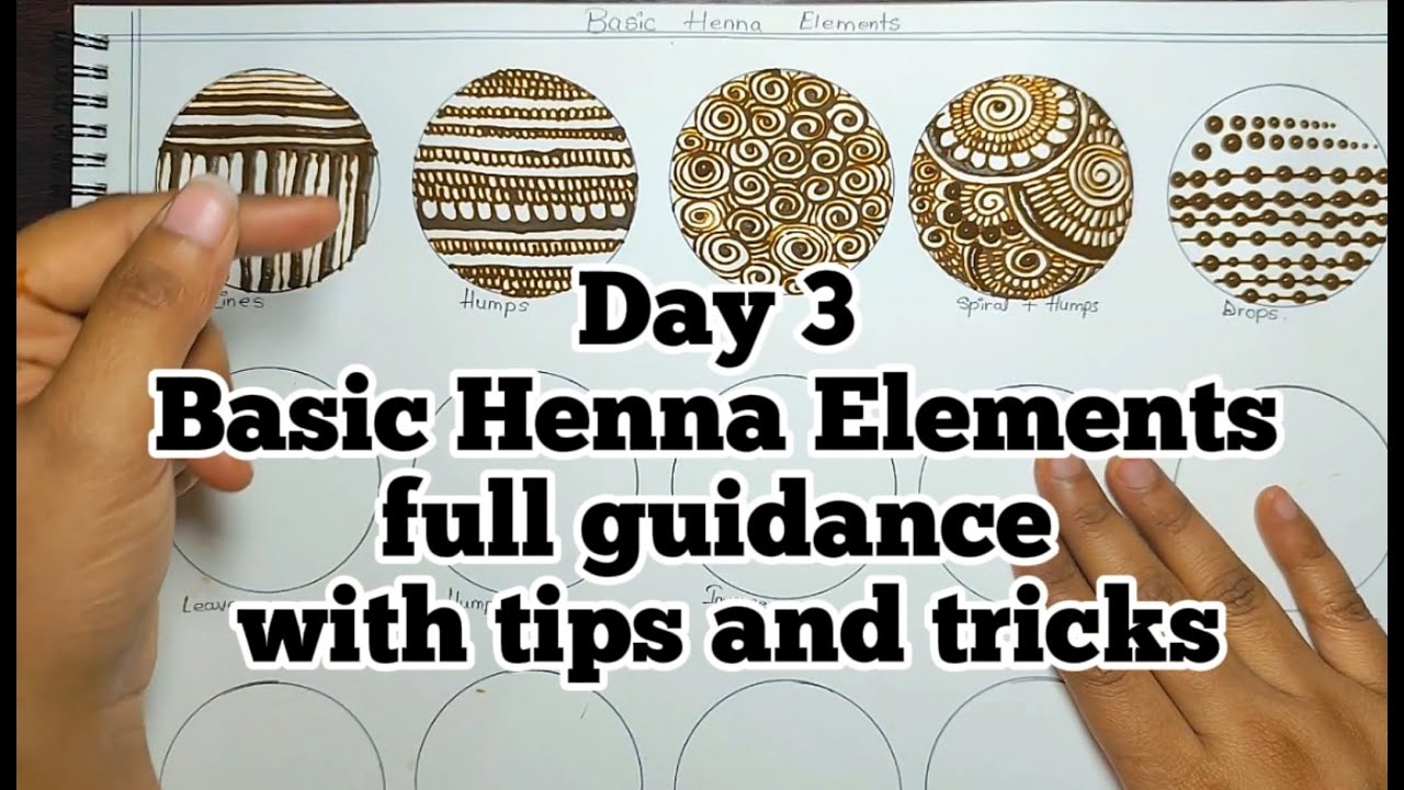 Basic Henna Elements in Details for Beginners | Free Henna Class by Sharia