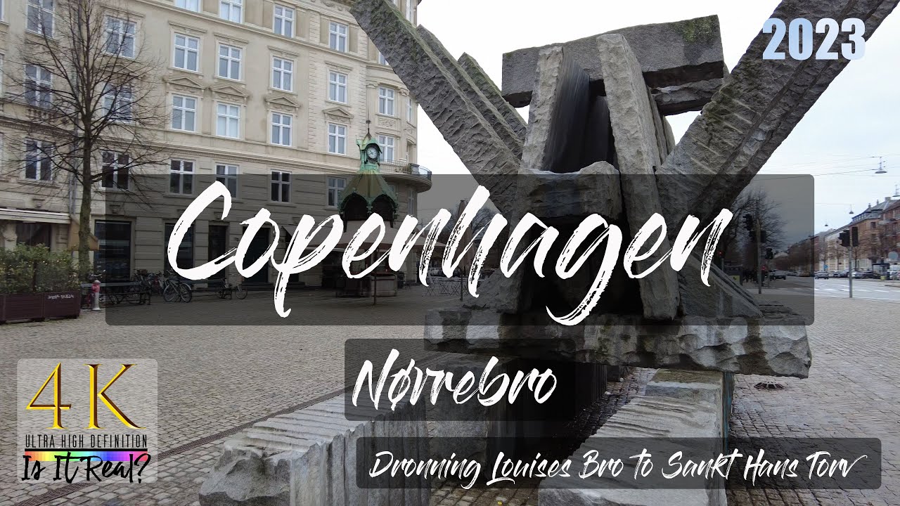 Copenhagen, Denmark | Nørrebro | Nørrebrogade | Sankt Hans Torv | City Tour | 4K | Winter | 2023