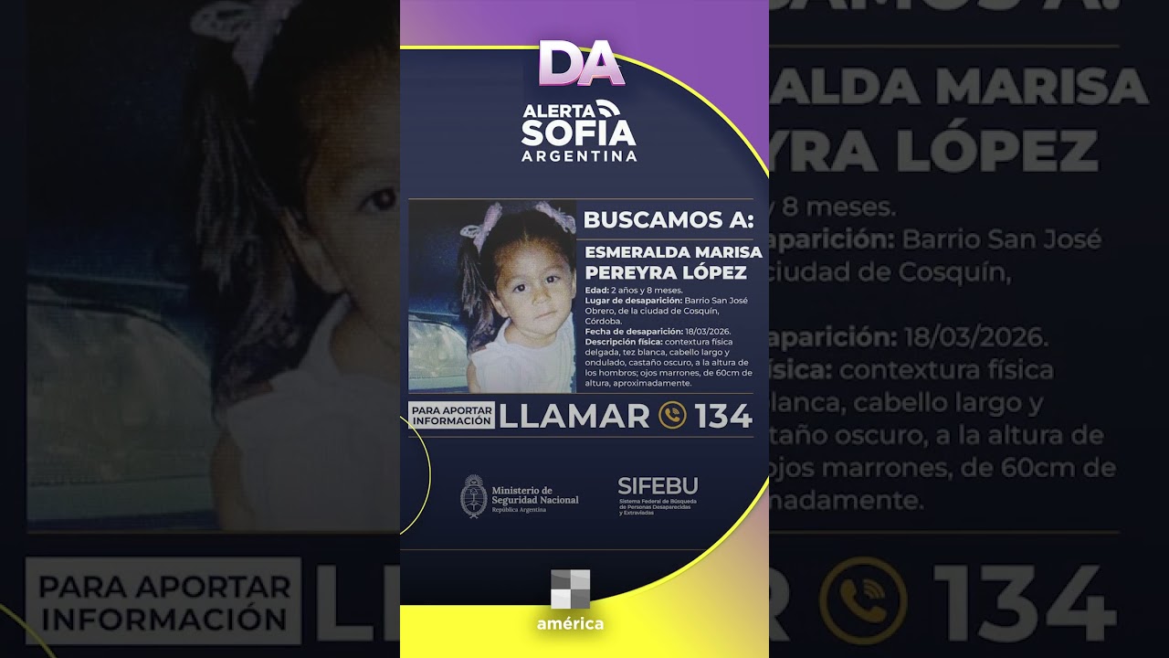 B&Uacute;SQUEDA DE ESMERALDA: ACTIVARON LA ALERTA SOF&Iacute;A