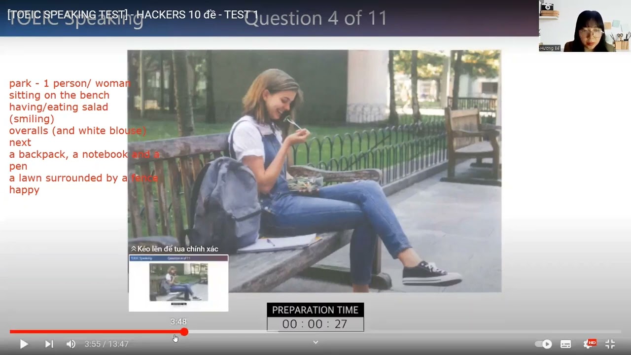 Chữa đề TOEIC Speaking Test 1 - quyển Hackers 10 đề