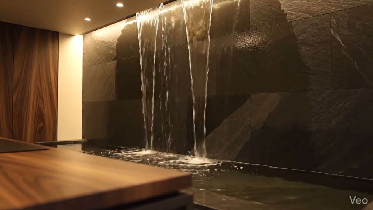 Water Wall Ambience for Deep Work & Study | 1 Hour 4K Seamless Loop