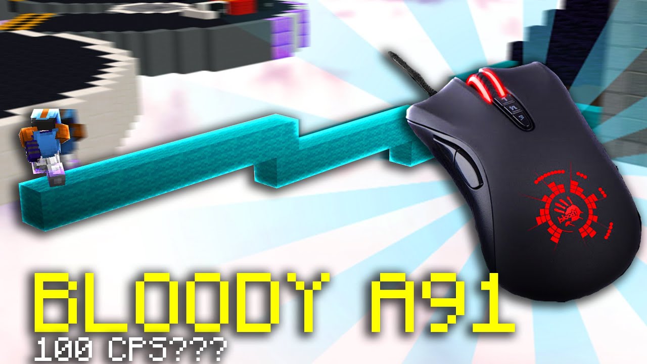 COMPREI O MOUSE MAIS APELÃO PRA BEDWARS (Bloody a91 unboxing)