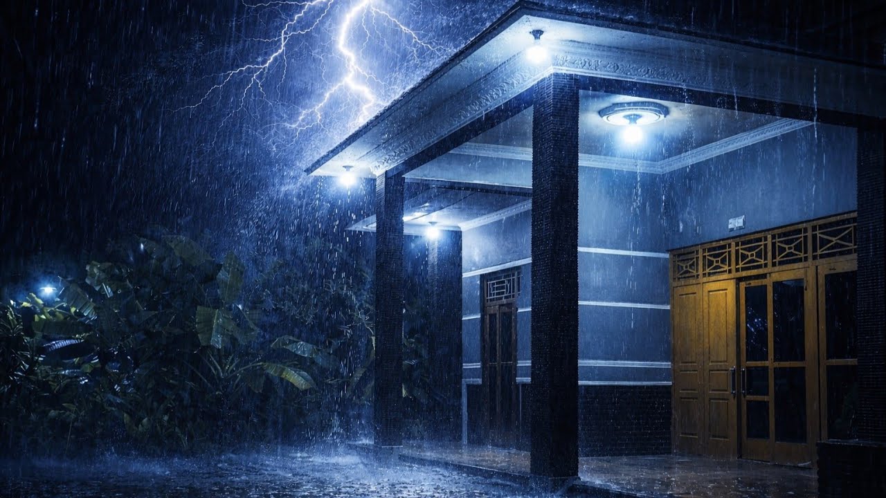 A Refreshing Sleep with Torrential Rain & Thunder Rattling on a Rickety Tin Roof in the Rainforest