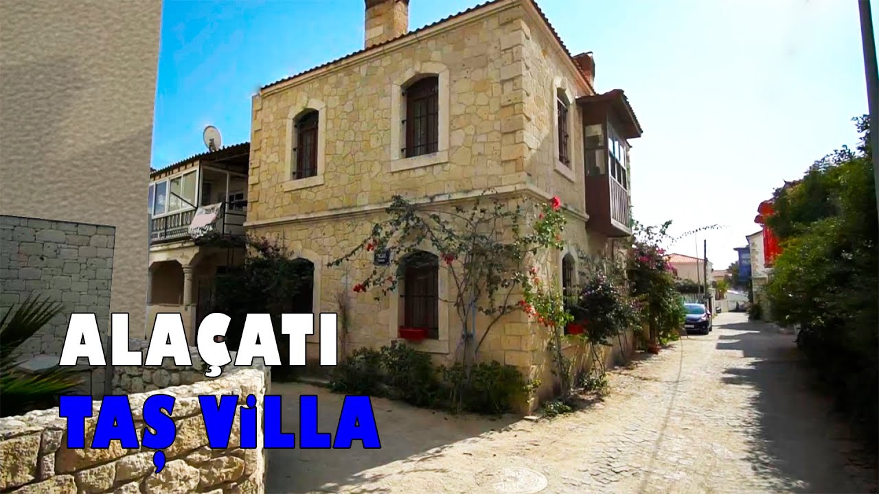 İZMİR ÇEŞME - Alaçatı Sokaklarında Taş Villa İncelemesi (Ev Turu)