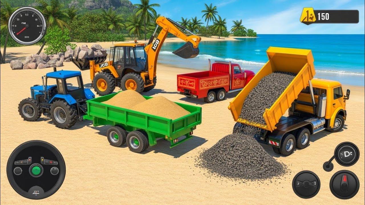 🔴Jcb And Unloaded Stone For Dumper Truck 🚛 In Game Video ll Indian Vihical Simulator 3d Game 