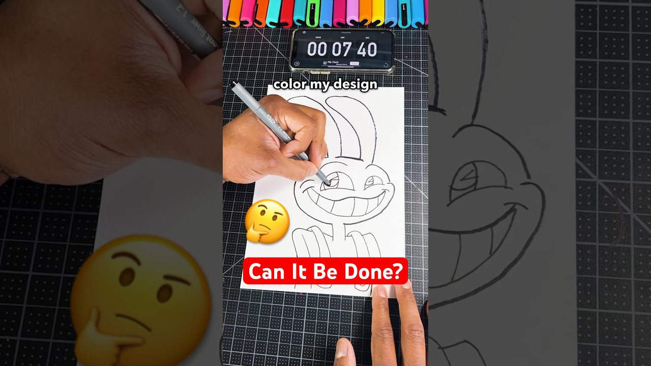 Drawing Jax, But I ONLY Have 30 secs! 😨 Digital Circus #art #shorts #poscamarkers