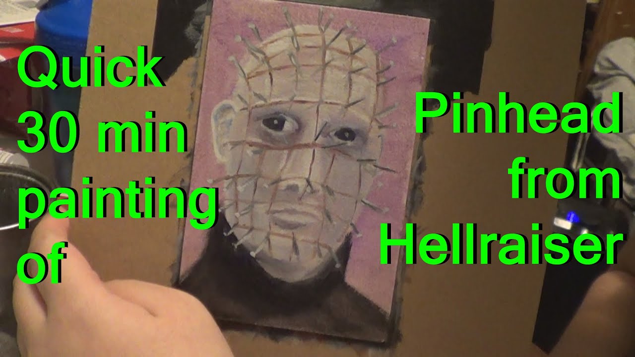 Quick painting of Pinhead from Hellraiser