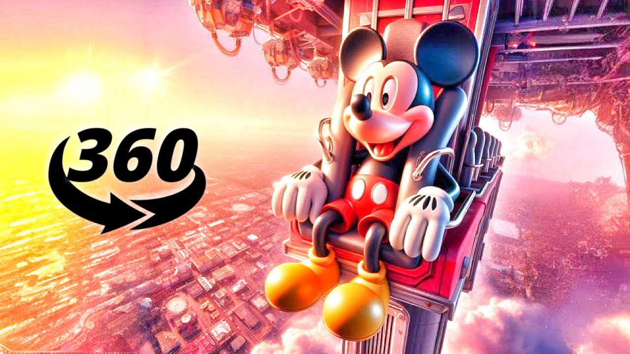 Disney's 100 Years Anniversary Mickey Mouse Drop Tower Coaster Ride