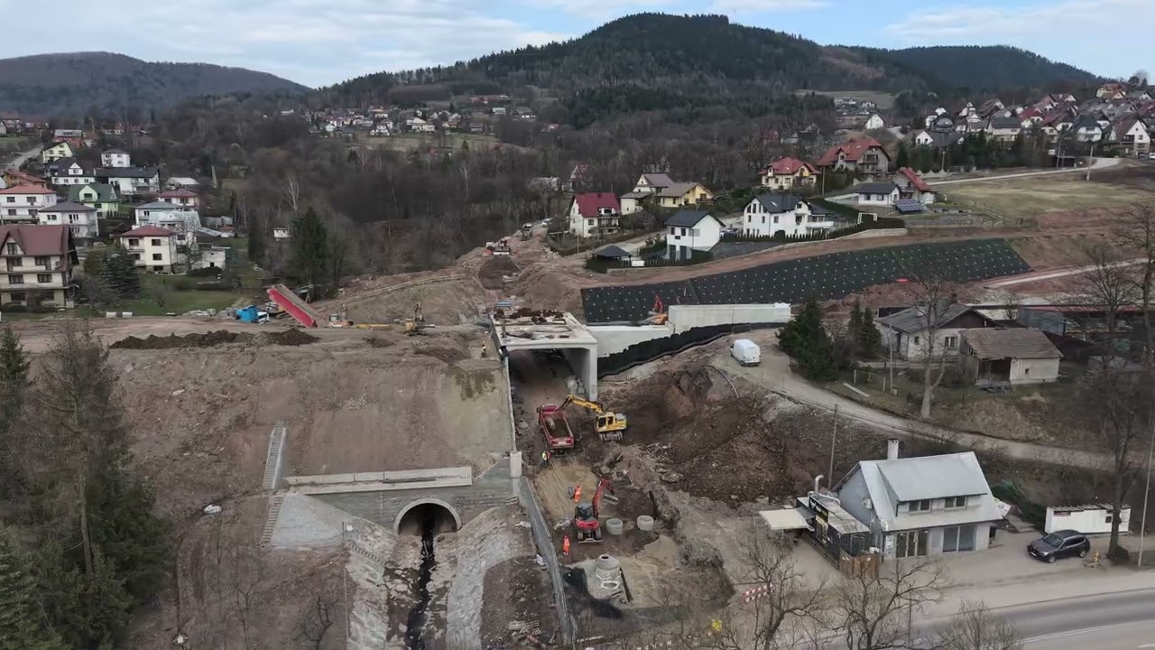 Prace przy budowie linii kolejowej nr 104 odcinek Limanowa-Sowliny 13.0.3.2026 #limanowa #kpo #cpk