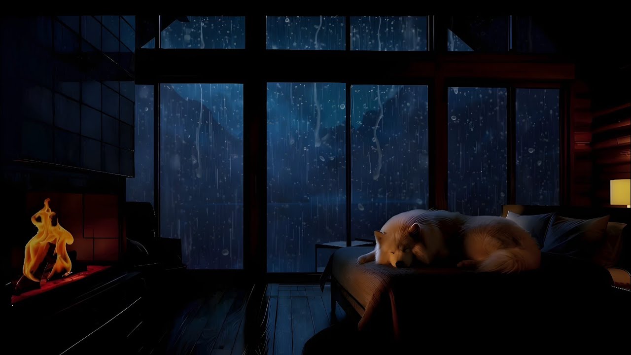 Rain & Cozy Fireplace Sounds – Your Ultimate Escape for Focus, Study & Deep Relaxation 🌧️🔥