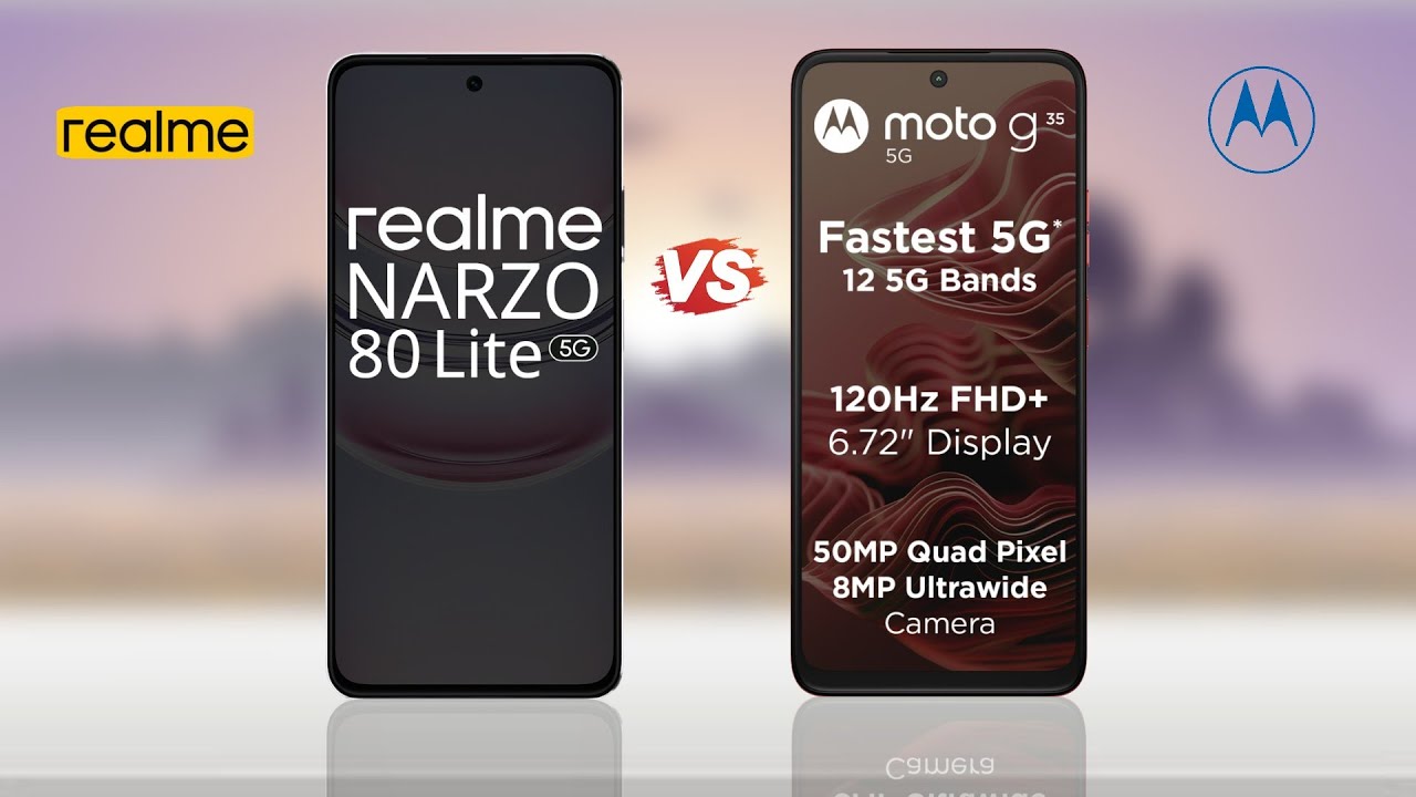 Realme Narzo 80 Lite 5g vs Moto G35 5g || Full Comparison