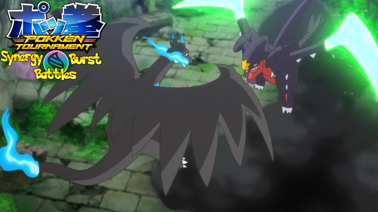 Pokken Tournament - Synergy Burst Battles | Mega Charizard VS Mega Garchomp