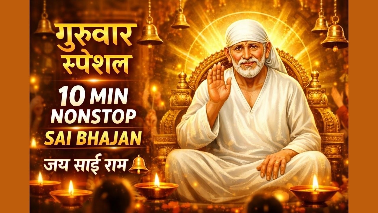 Sai Baba Bhajan | 10 Minute Nonstop Thursday Special Aarti | ॐ जय साईं हरे | Shirdi Sai Baba Songs