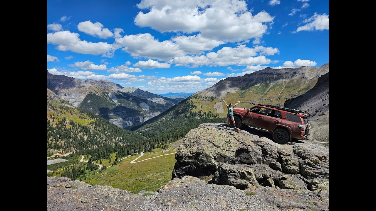 Summiting Imogene Pass, one of Colorado's highest elevation roads