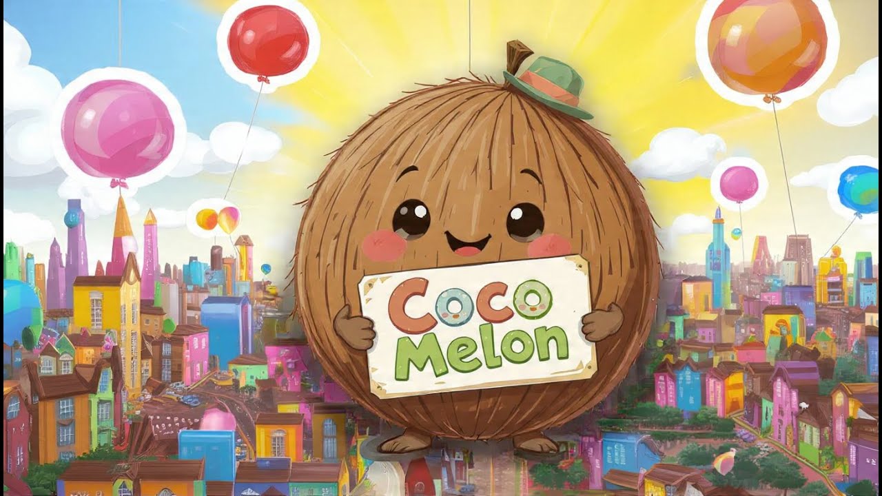 Coco Melón 🥥 Canción Infantil en Loop 10 Minutos para Jugar y Aprender