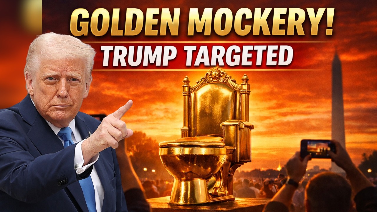 Golden Toilet Throne Mocks Donald Trump on National Mall | Viral Protest Stuns Washington