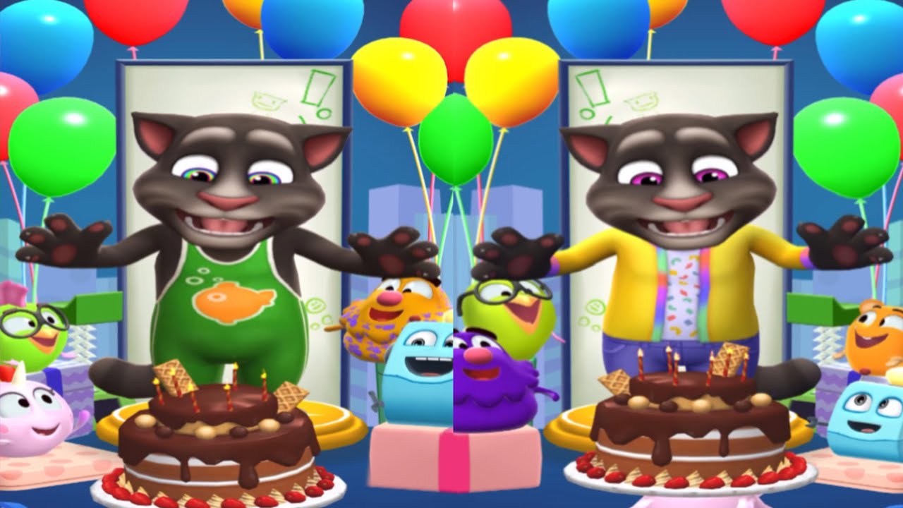 Happy Birthday | Level 20 Vs Level 320 My Talking Tom 2 Vs My Talking Big Tom 2