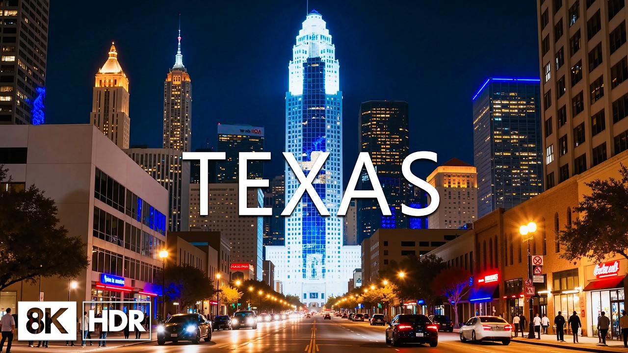 Texas 2026 8K 🇺🇸 Modern Glass Skyscrapers, Futuristic Energy Capital & Opulent Southern Luxury