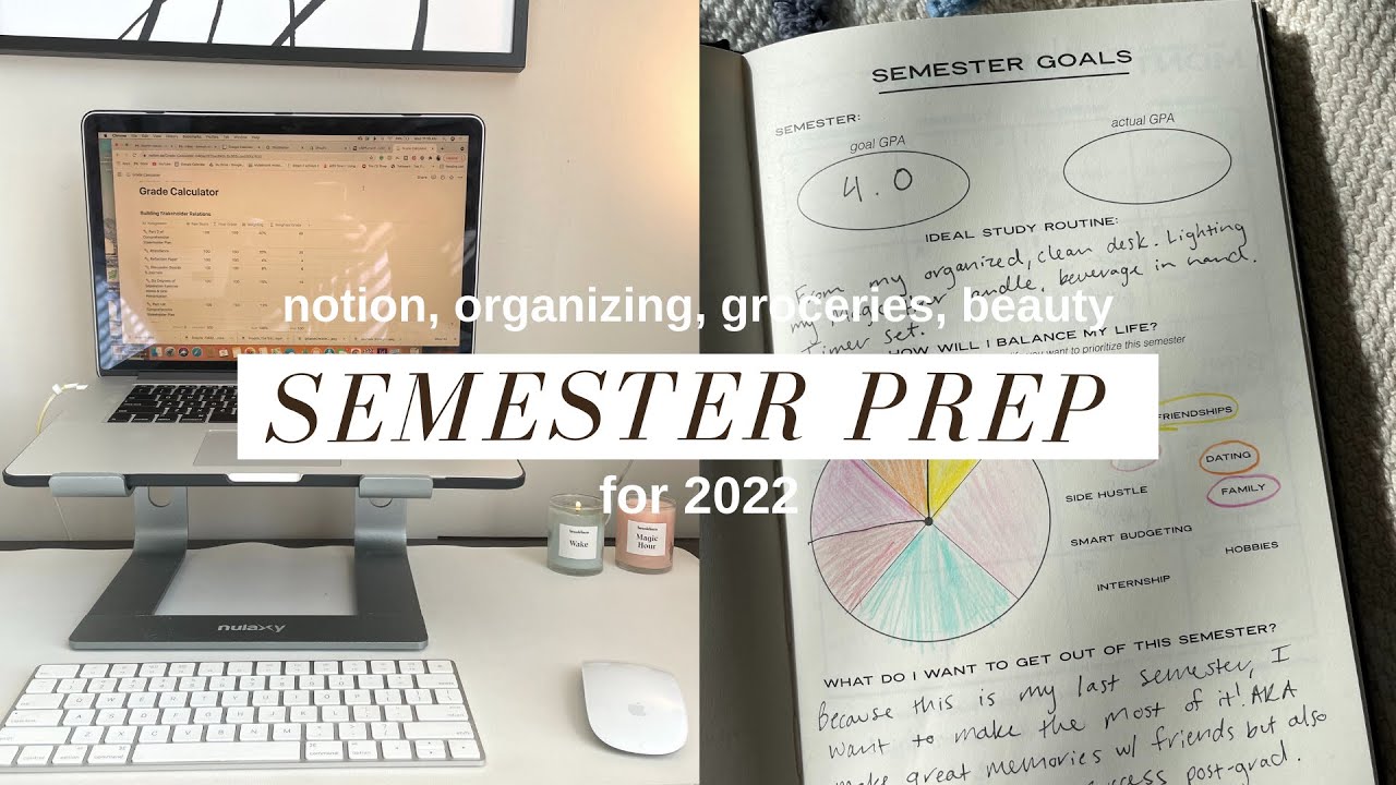 PREP WITH ME for The Semester | notion, organization, grocery shopping