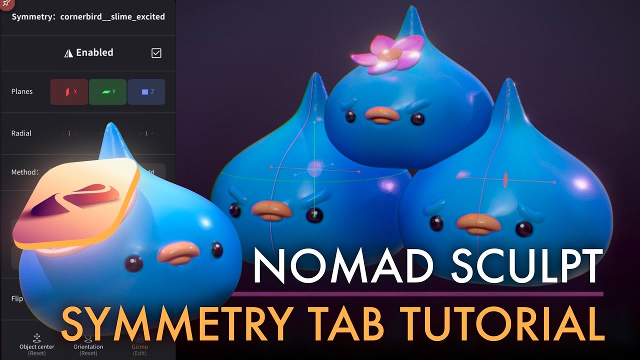 Nomad Sculpt Tutorial - Symmetry Tab & Basics of Sculpting with Symmetry