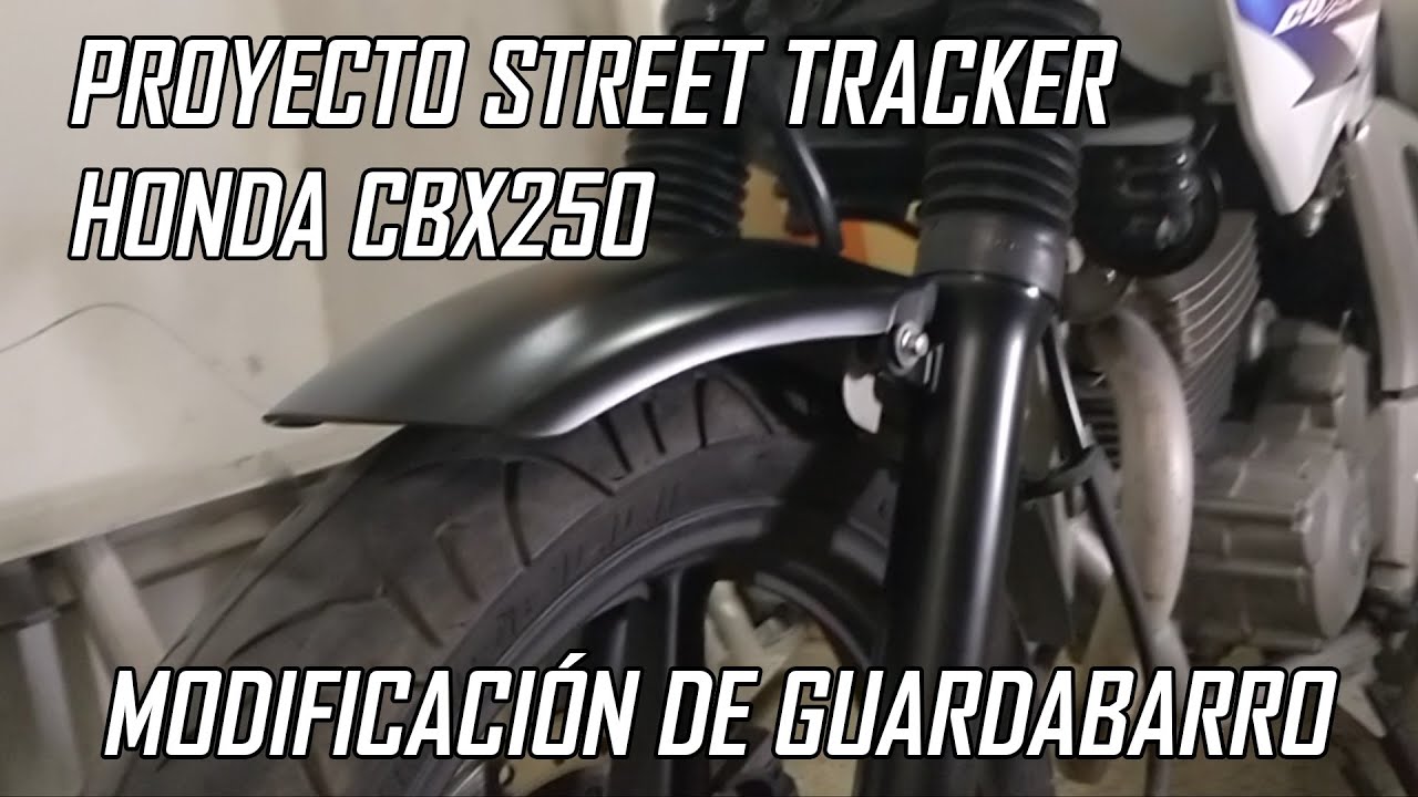Proyecto Honda CBX 250 Street Tracker - Modificación guardabarro y nuevas luces led