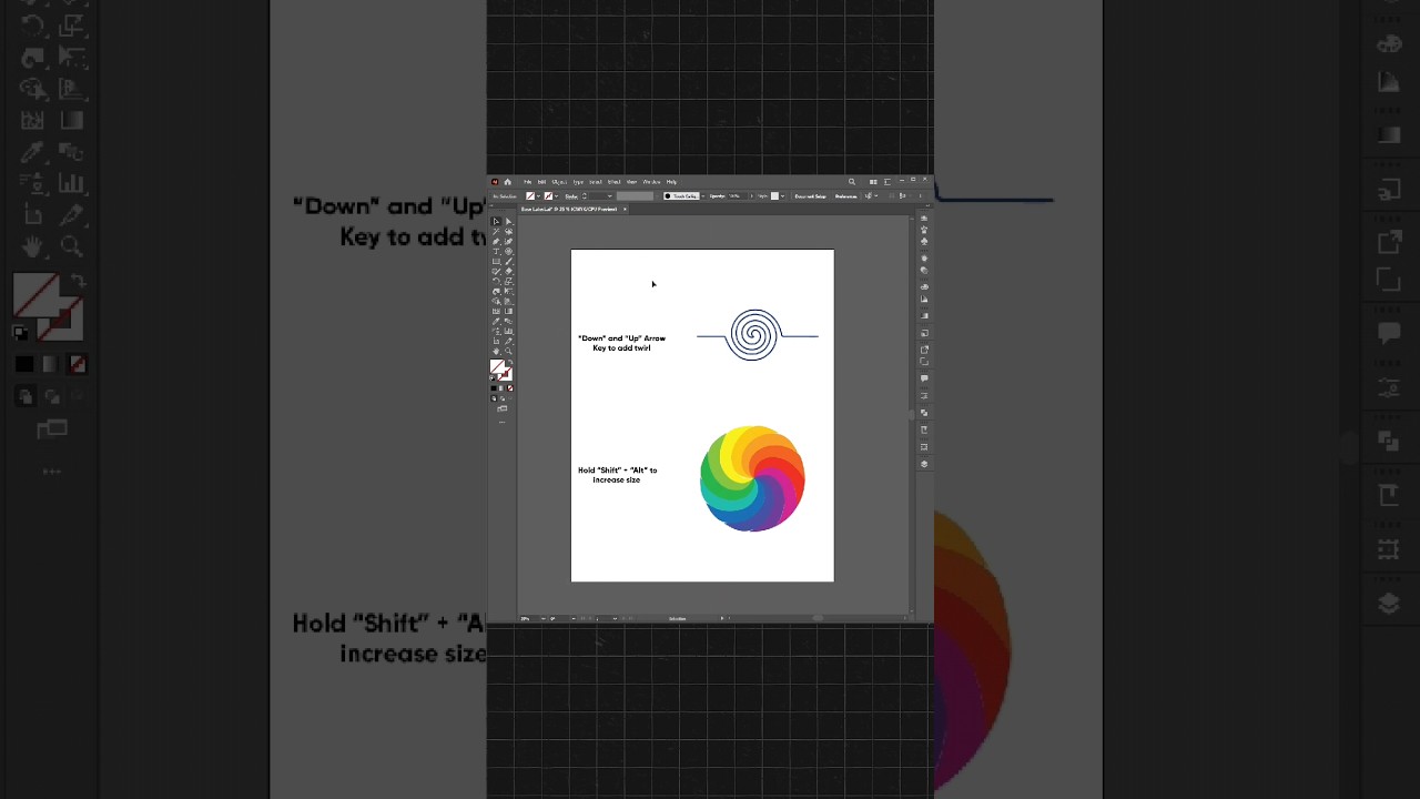 Ep 19: Twirl tool in Adobe Illustrator for beginner graphic designers #howtodraw #learndesigning