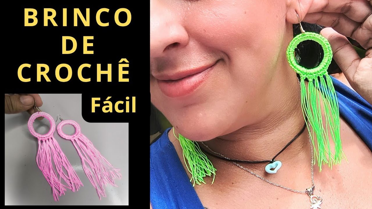 Brinco de crochê - RÁPIDO, LINDO, FÁCIL e Super LUCRATIVO - Passo a passo completo 