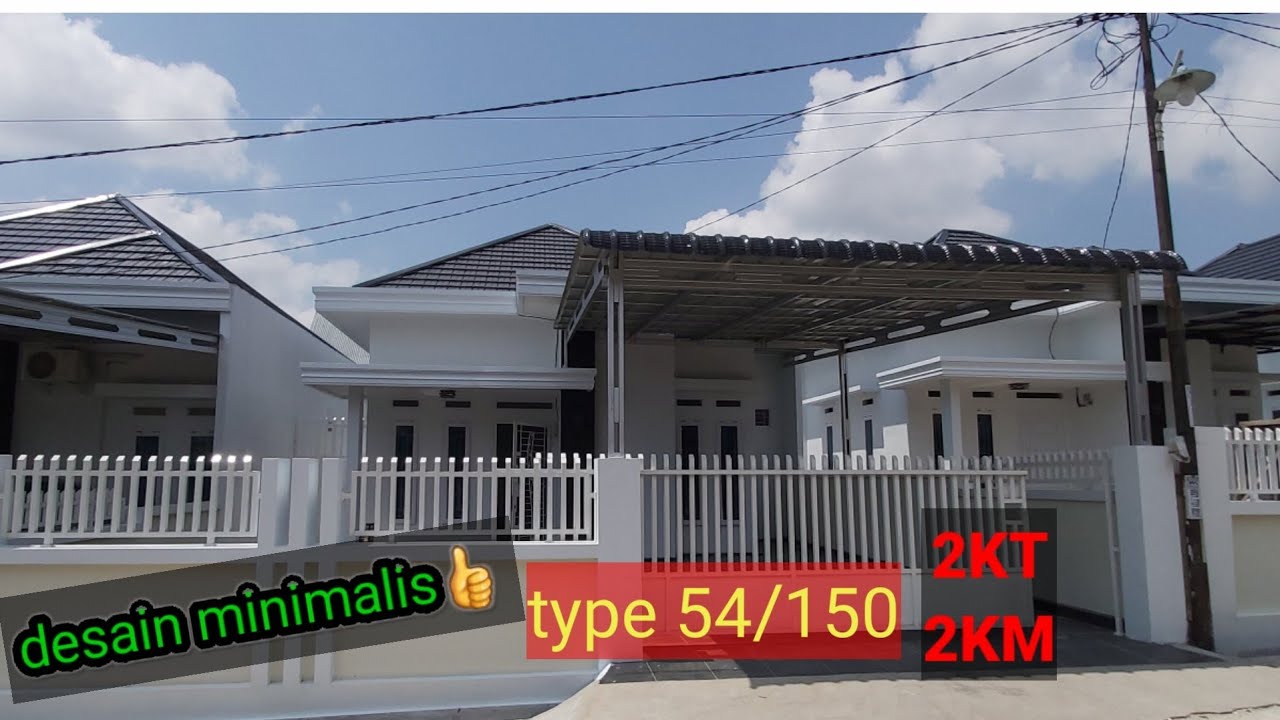 Review rumah type 54/150 2kmr tdr + 2kmr mandi desain minimalis pekanbaru#perumahan