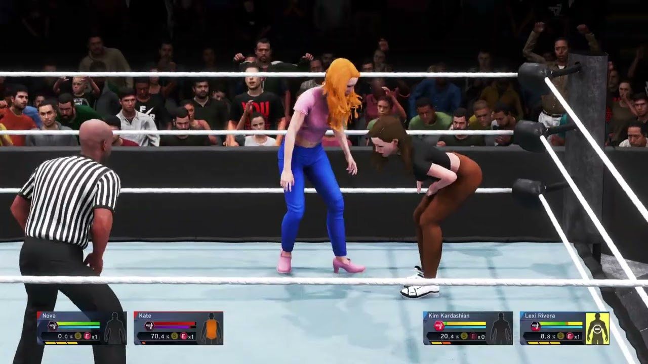 WWE 2K20: Nova And Kate Testicular Claw To Kim Kardashian And Lexi Rivera