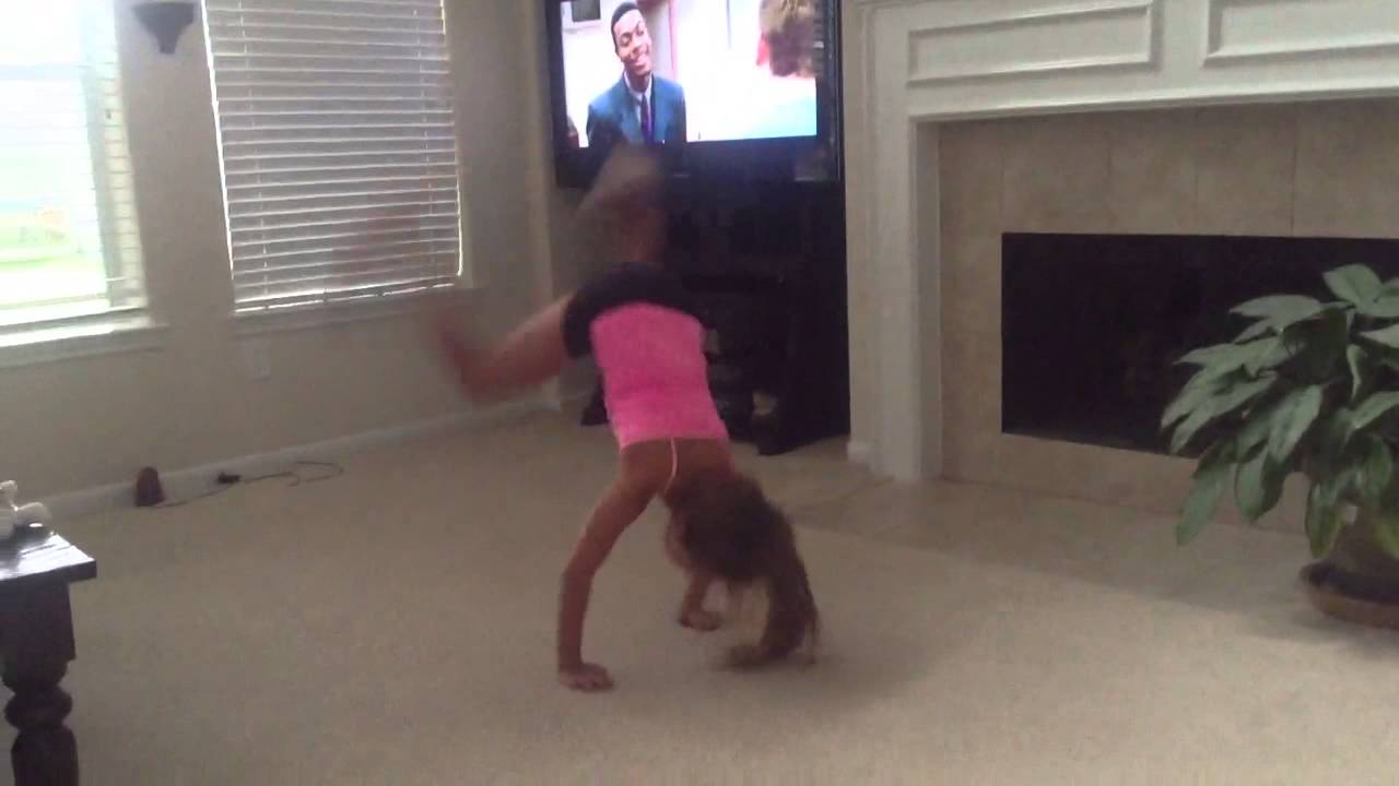 Ashleigh's 1st back-handspring out of the gym