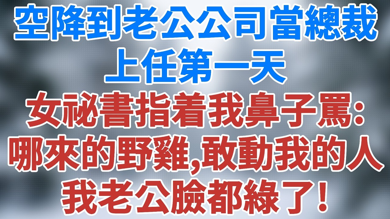 我空降到老公公司當總裁，上任第一天女祕書指着我鼻子罵：哪來的野雞，敢動我的人，我老公臉都綠了！#婚姻 #人生感悟 #情感 #故事 #女性成長 #夜讀人生 #講故事 #深夜淺讀 #雪兒講故事 #情感故事