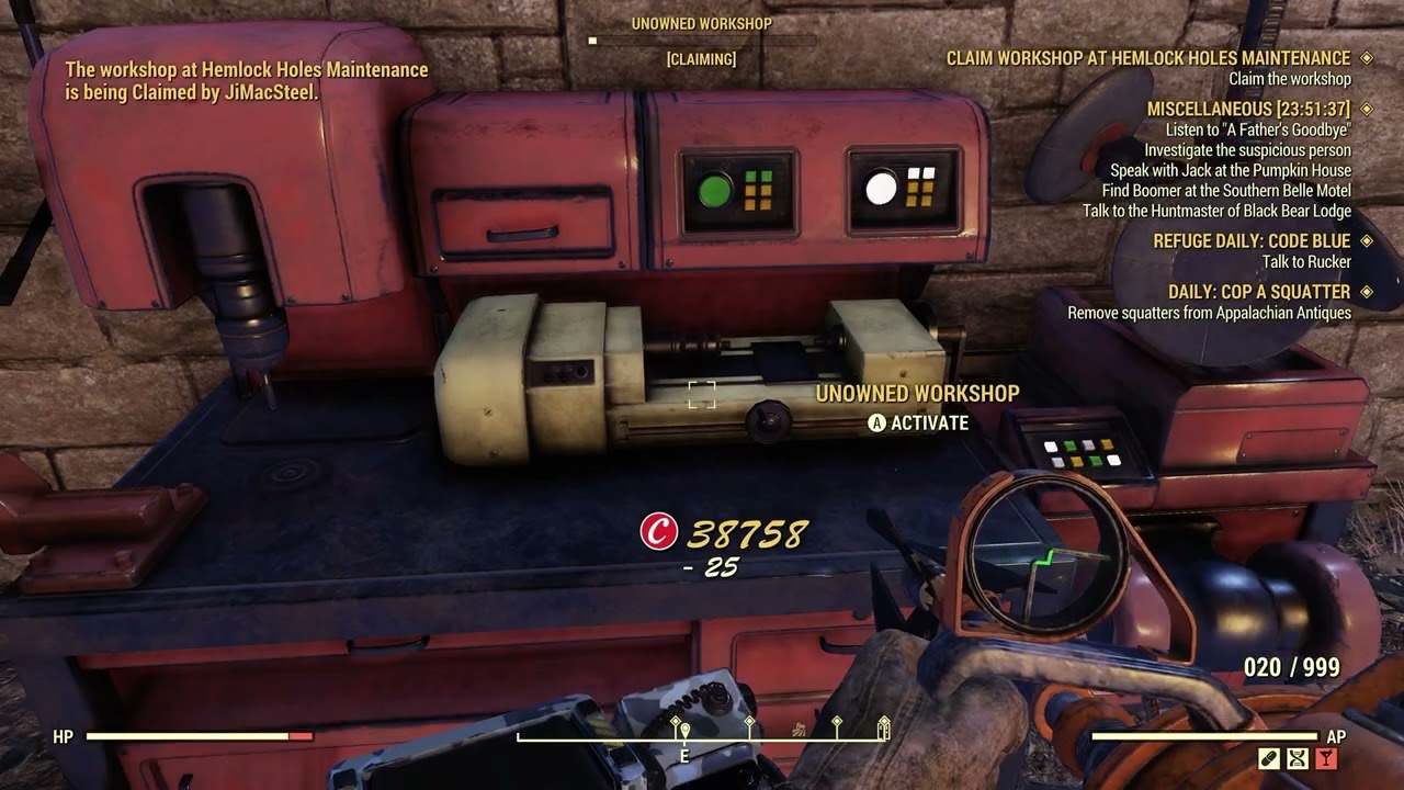 Fallout 76 How To Claim a Workshop