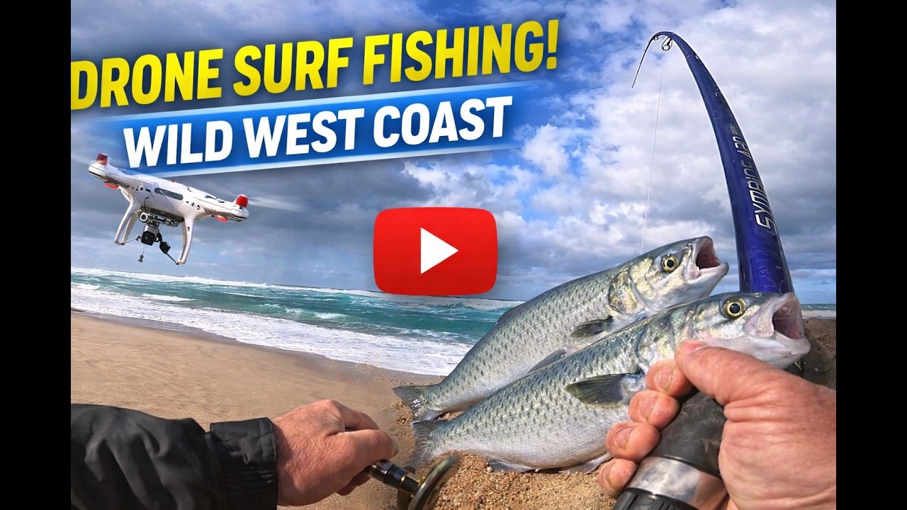 First time on this beach for surf fishing with my drone