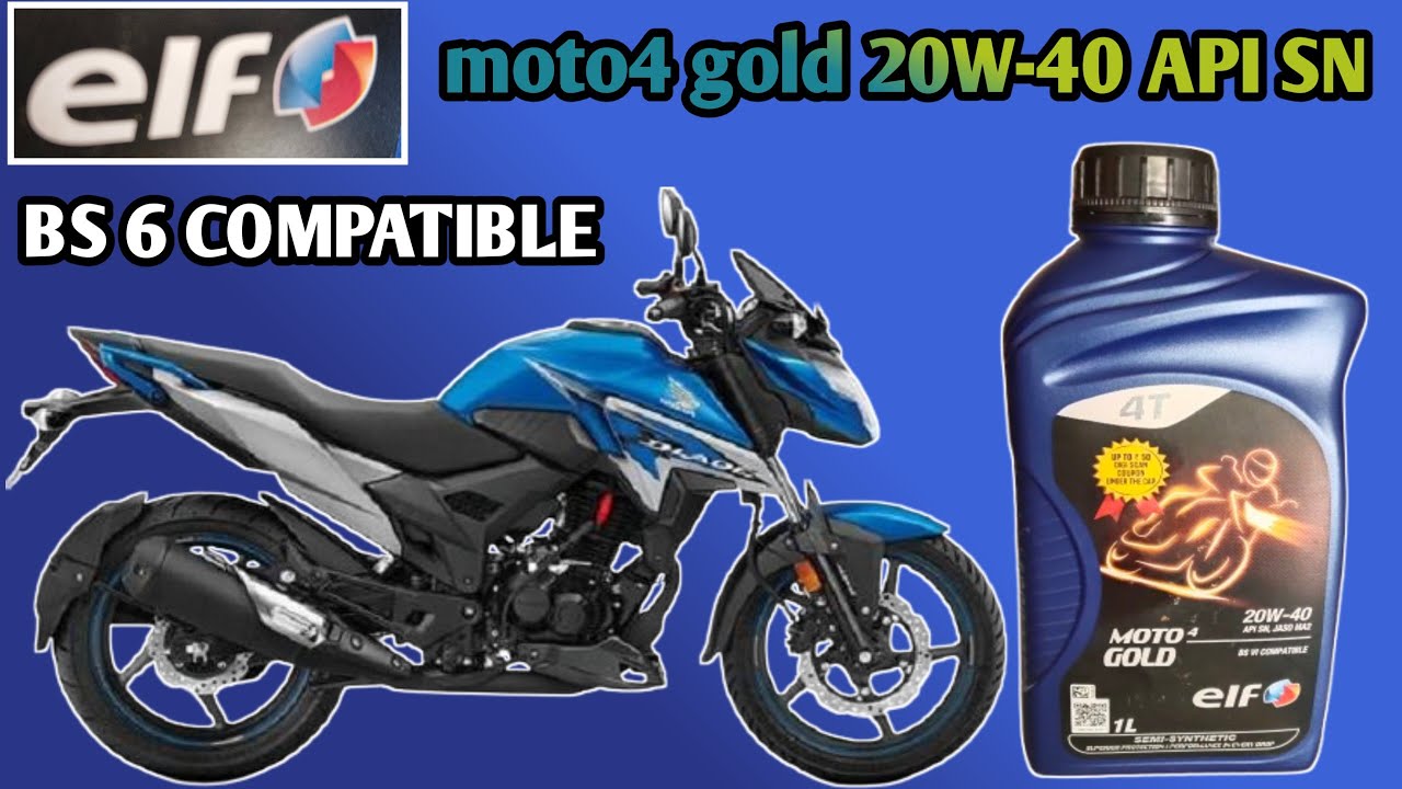 ELF - Moto 4 Gold 20W-40 ||API SN JASO MA2 Semi- Synthetic Bike Engine Oil ||👍🏍️
