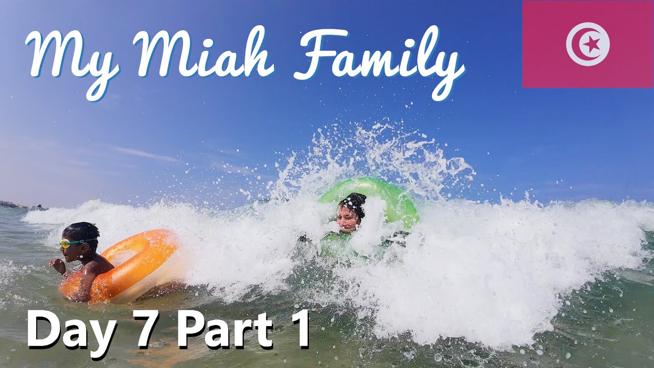 Swept Away by the Waves! 🌊😱 Farzana & Aahil Struggle in the Tunisian Sea! #tunisia #sea #kids