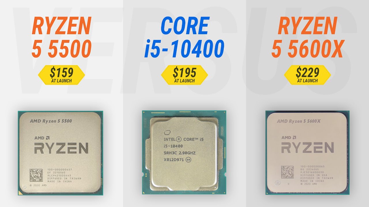 Ryzen 5 5500 vs R5 5600X vs R5 3600 vs i5-10400 vs i5-11400 vs i3-12100F w/ RTX 3080 Ti