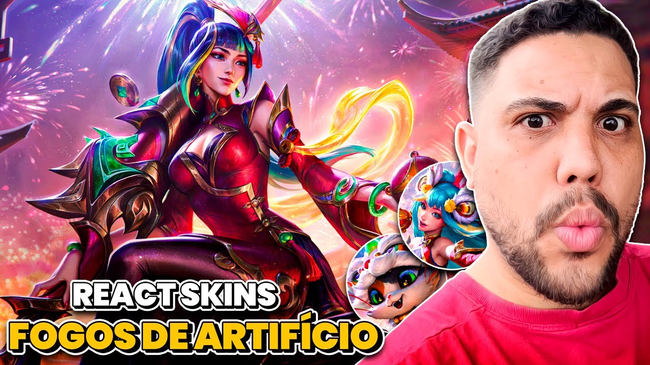 REACT: SKINS FOGOS DE ARTIFÍCIO | LEAGUE OF LEGENDS | LOL | JUMARGEM