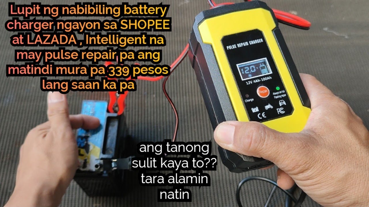 12V 6A Intelligent / Pulse Repair Charger na nabibili sa Lazada at Shopee REVIEW, sulit kaya?