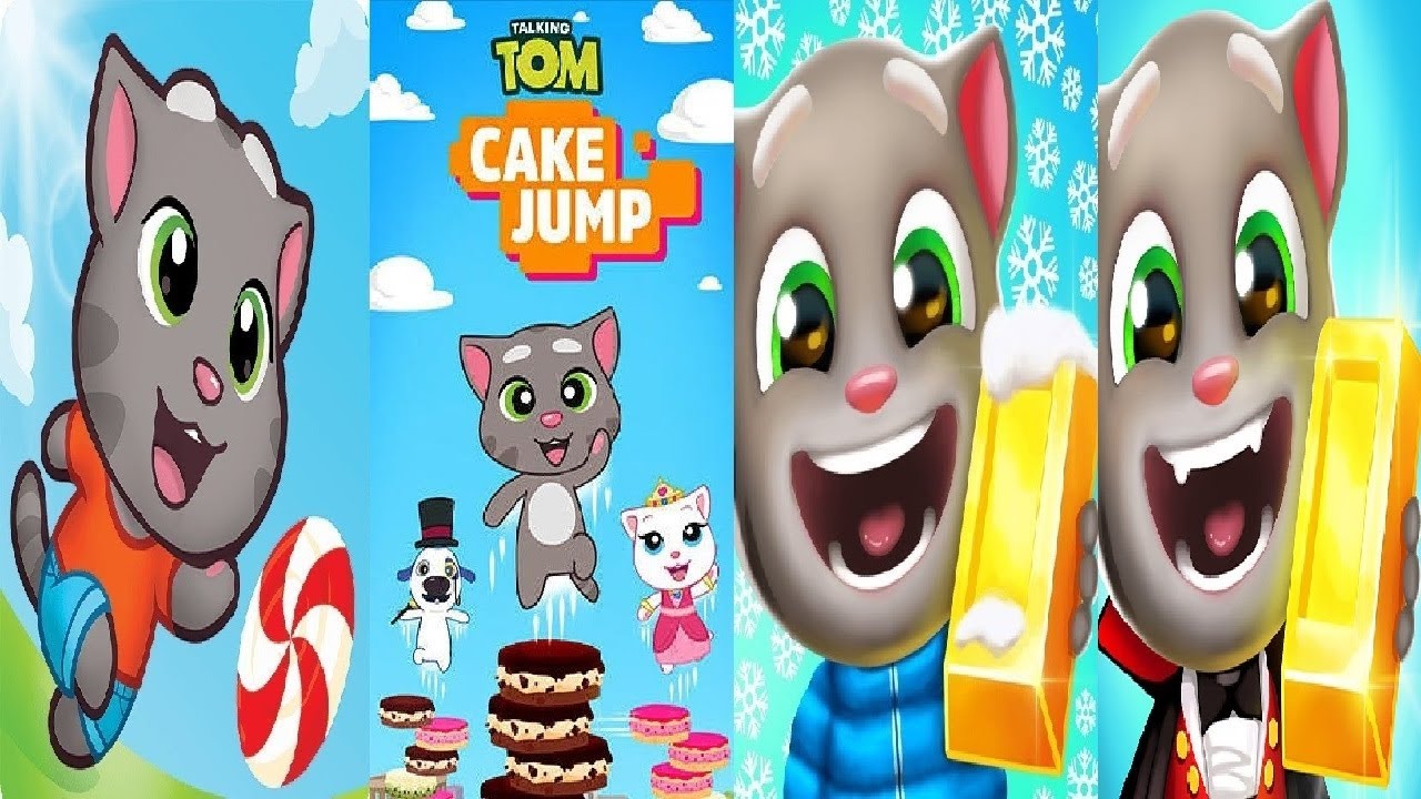 TALKING TOM GOLD RUN CHRISTMAS VS Halloween VS Talking Tom Cake Jump Talking Tom Candy Run Gameplay