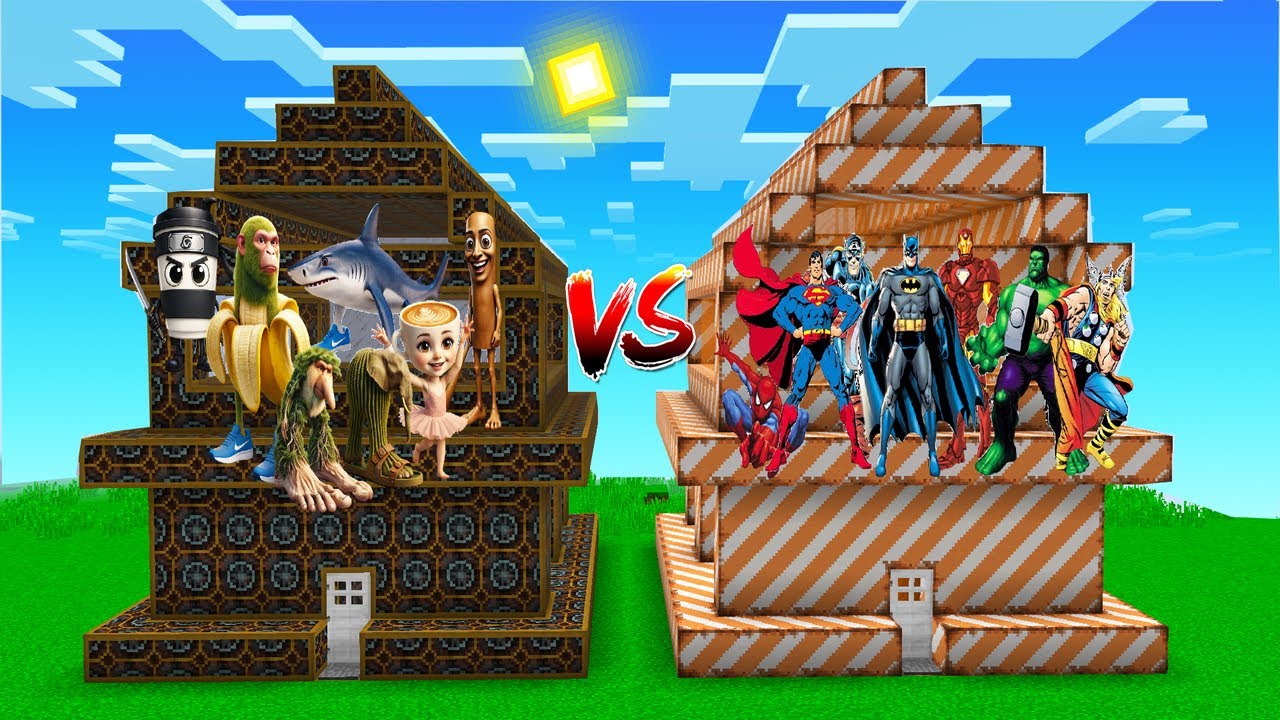 BRAİNROT EV VS SÜPER KAHRAMAN EV! 😱 - Minecraft