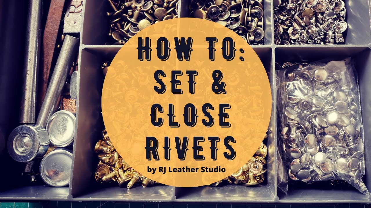 How to set and close off rivet with hand setting tool #leathersewingtips