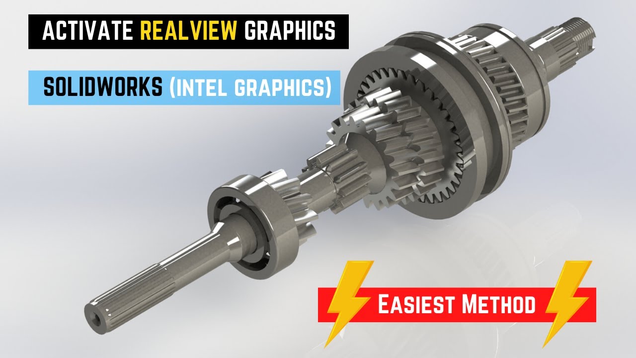 How to activate realview graphics in Solidworks | Intel Graphics card